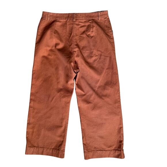 ONLY CHILD Denim Wide-leg Dune Pants in Terracotta Red Size 10 - Picture 1 of 4